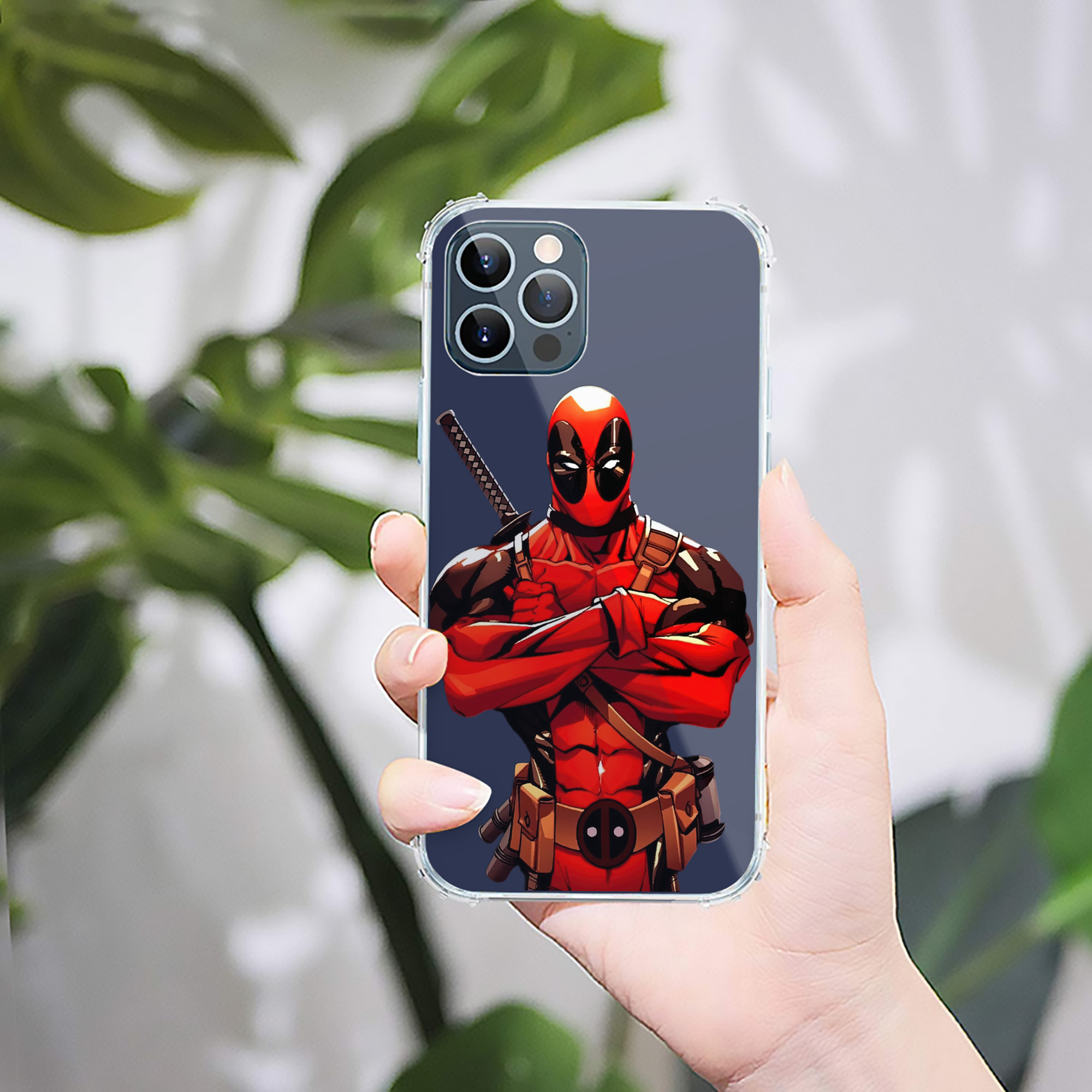 （画像用） Deadpool デッドプール 【iPhone 12シリーズ対応】透明スマホケース（クリアソフトケース）